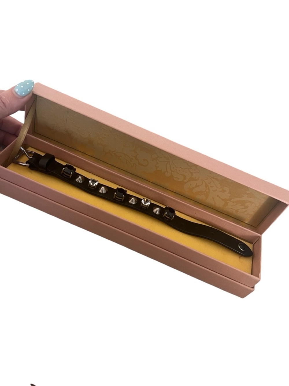 MIU MIU Studded & Crystal Wrap Bracelet - Picture 3 of 13